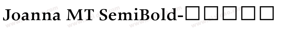Joanna MT SemiBold字体转换